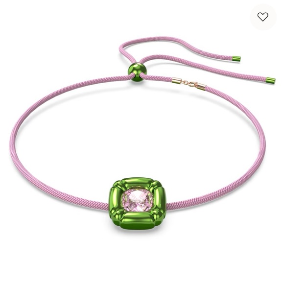 Swarovski Necklace (pink + green) - Picture 4 of 5